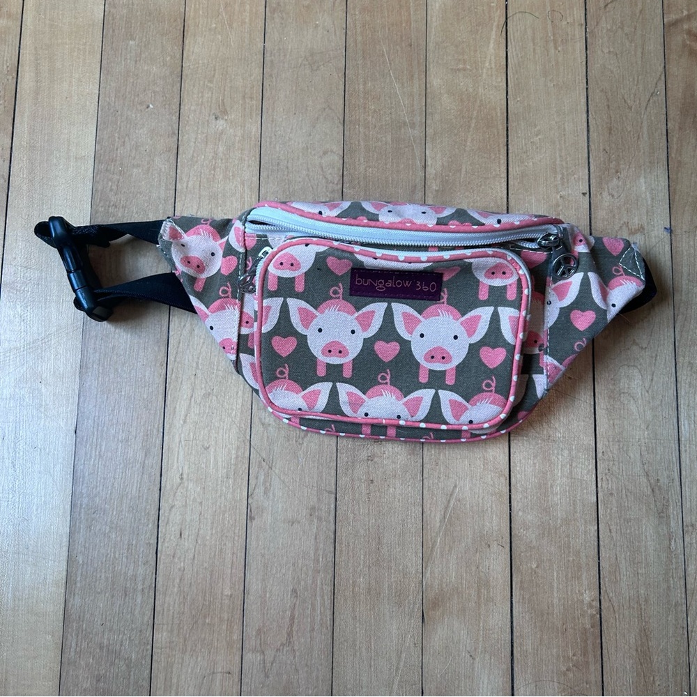 Bungalow 360 Pink Piggy Print Kids Bag